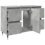 Mueble de baño madera de ingeniería gris hormigón 80x33x60 cm de , Muebles de baño - Ref: Foro24-857231, Precio: 106,23 €, De...