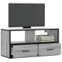 Mueble TV madera ingeniería y metal roble ahumado 80x31x39,5 cm | Foro24|Onlineshop| Casa, Jardín y Más Foro24.es