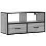 Mueble TV madera ingeniería y metal roble ahumado 80x31x39,5 cm | Foro24|Onlineshop| Casa, Jardín y Más Foro24.es