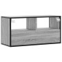 Mueble TV madera ingeniería y metal roble ahumado 80x31x39,5 cm | Foro24|Onlineshop| Casa, Jardín y Más Foro24.es