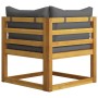 3-Sitzer-Gartensofa mit Kissen aus massivem Akazienholz von vidaXL, Gartensets - Ref: Foro24-3057607, Preis: 315,87 €, Rabatt: %