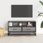 Mueble TV madera ingeniería y metal roble ahumado 80x34,5x40 cm | Foro24|Onlineshop| Casa, Jardín y Más Foro24.es