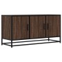 Mueble TV madera ingeniería y metal marrón roble 100x35x50 cm de , Muebles TV - Ref: Foro24-848833, Precio: 101,51 €, Descuen...