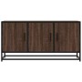 Mueble TV madera ingeniería y metal marrón roble 100x35x50 cm de , Muebles TV - Ref: Foro24-848833, Precio: 101,51 €, Descuen...