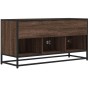 Mueble TV madera ingeniería y metal marrón roble 100x35x50 cm de , Muebles TV - Ref: Foro24-848833, Precio: 101,51 €, Descuen...