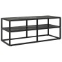 Mueble para TV negro con vidrio de mármol negro 100x40x40 cm de vidaXL, Muebles TV - Ref: Foro24-322858, Precio: 97,38 €, Des...