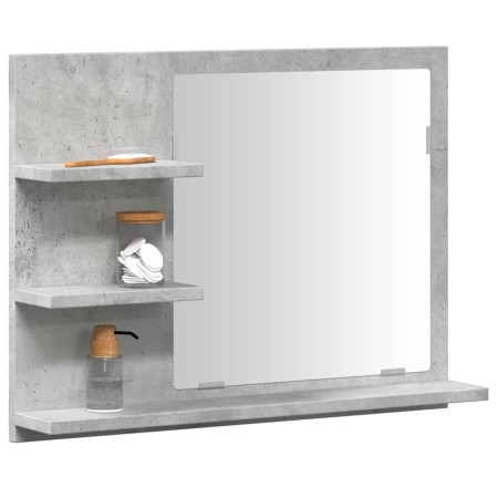 Espejo mueble de cuarto de baño gris hormigón 60x10,5x45 cm von , Badezimmerwaschtische - Ref: Foro24-856254, Preis: 33,63 €,...