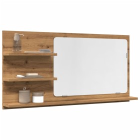 Espejo mueble baño madera ingeniería roble artisan 90x11x45 cm de , Tocadores de baño - Ref: Foro24-856263, Precio: 48,36 €, ...