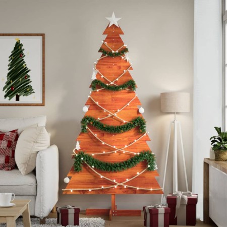 Árbol Navidad de adorno madera maciza pino marrón cera 180 cm by , Christmas trees - Ref: Foro24-858197, Price: 89,12 €, Disc...