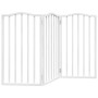 Puerta para perros plegable 3 paneles madera álamo blanca 150cm by , Dog kennels and fences - Ref: Foro24-352214, Price: 47,8...