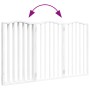 Puerta para perros plegable 3 paneles madera álamo blanca 150cm by , Dog kennels and fences - Ref: Foro24-352214, Price: 47,8...