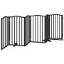 Puerta para perros plegable 6 paneles madera álamo negra 300 cm by , Dog kennels and fences - Ref: Foro24-352223, Price: 93,7...