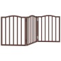 Puerta para perros plegable 3 paneles álamo marrón roble 150 cm by , Dog kennels and fences - Ref: Foro24-352228, Price: 38,0...