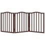 Puerta para perros plegable 3 paneles álamo marrón roble 150 cm by , Dog kennels and fences - Ref: Foro24-352228, Price: 38,0...