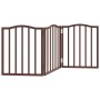 Puerta para perros plegable 3 paneles álamo marrón roble 150 cm by , Dog kennels and fences - Ref: Foro24-352228, Price: 38,0...