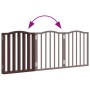 Puerta para perros plegable 3 paneles álamo marrón roble 150 cm by , Dog kennels and fences - Ref: Foro24-352228, Price: 38,0...