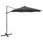 Cantilever parasol with pole and anthracite gray LED lights 300 cm by vidaXL, Umbrellas - Ref: Foro24-312338, Price: 87,34 €,...