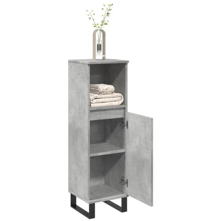 Armario de baño madera contrachapada gris hormigón 30x30x100 cm | Foro24|Onlineshop| Casa, Jardín y Más Foro24.es