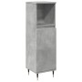 Armario de baño madera contrachapada gris hormigón 30x30x100 cm de , Muebles de baño - Ref: Foro24-857204, Precio: 52,14 €, D...