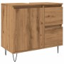 Mueble de lavabo madera de ingeniería roble artisan 65x33x60 cm de , Muebles de baño - Ref: Foro24-857227, Precio: 79,51 €, D...