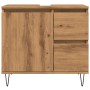 Mueble de lavabo madera de ingeniería roble artisan 65x33x60 cm by , Bathroom furniture - Ref: Foro24-857227, Price: 79,51 €,...