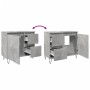 Mueble de lavabo madera ingeniería gris hormigón 65x33x60 cm de , Muebles de baño - Ref: Foro24-857225, Precio: 65,98 €, Desc...