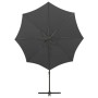 Cantilever parasol with pole and anthracite gray LED lights 300 cm by vidaXL, Umbrellas - Ref: Foro24-312338, Price: 87,34 €,...