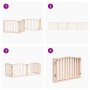 Puerta para perros plegable 4 paneles madera de álamo 320 cm by , Dog kennels and fences - Ref: Foro24-352209, Price: 65,42 €...