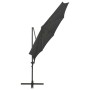 Cantilever parasol with pole and anthracite gray LED lights 300 cm by vidaXL, Umbrellas - Ref: Foro24-312338, Price: 87,34 €,...