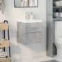 Set muebles de baño 2 piezas madera contrachapada gris hormigón | Foro24|Onlineshop| Casa, Jardín y Más Foro24.es