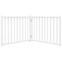 Puerta de perros plegable 2 paneles madera abeto blanco 160 cm by , Dog kennels and fences - Ref: Foro24-352280, Price: 36,17...