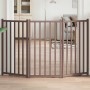 Puerta de perros plegable 3 paneles madera abeto marrón 150 cm by , Dog kennels and fences - Ref: Foro24-352294, Price: 46,19...