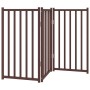 Puerta de perros plegable 3 paneles madera abeto marrón 150 cm by , Dog kennels and fences - Ref: Foro24-352294, Price: 46,19...