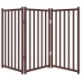 Puerta de perros plegable 3 paneles madera abeto marrón 150 cm by , Dog kennels and fences - Ref: Foro24-352294, Price: 46,19...