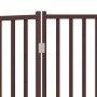 Puerta de perros plegable 3 paneles madera abeto marrón 150 cm by , Dog kennels and fences - Ref: Foro24-352294, Price: 46,19...