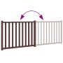 Puerta de perros plegable 2 paneles madera abeto marrón 160 cm by , Dog kennels and fences - Ref: Foro24-352296, Price: 35,45...