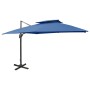 Cantilever umbrella with double roof sky blue 300x300 cm by vidaXL, Umbrellas - Ref: Foro24-312378, Price: 230,99 €, Discount: %