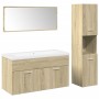 Juego de muebles de baño 4 pzas contrachapada roble Sonoma von , Badezimmermöbel - Ref: Foro24-3325006, Preis: 316,25 €, Raba...