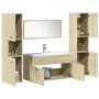 Juego de muebles de baño 5 pzas madera ingeniería roble Sonoma de , Muebles de baño - Ref: Foro24-3325012, Precio: 365,49 €, ...