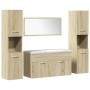 Juego de muebles de baño 5 pzas madera ingeniería roble Sonoma by , Bathroom furniture - Ref: Foro24-3325012, Price: 365,49 €...