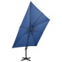 Cantilever umbrella with double roof sky blue 300x300 cm by vidaXL, Umbrellas - Ref: Foro24-312378, Price: 230,99 €, Discount: %