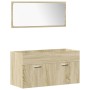 Juego de muebles de baño 5 pzas madera ingeniería roble Sonoma by , Bathroom furniture - Ref: Foro24-3325012, Price: 365,49 €...