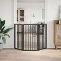 Puerta para perros plegable 3 paneles madera álamo negra 150 cm by , Dog kennels and fences - Ref: Foro24-352190, Price: 46,6...