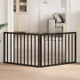 Puerta para perros plegable 2 paneles madera álamo negra 160 cm by , Dog kennels and fences - Ref: Foro24-352192, Price: 36,4...