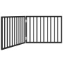 Puerta para perros plegable 2 paneles madera álamo negra 160 cm by , Dog kennels and fences - Ref: Foro24-352192, Price: 36,4...