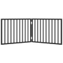 Puerta para perros plegable 2 paneles madera álamo negra 160 cm by , Dog kennels and fences - Ref: Foro24-352192, Price: 36,4...