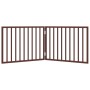 Puerta para perros plegable 2 paneles madera álamo marrón 160cm by , Dog kennels and fences - Ref: Foro24-352200, Price: 35,7...