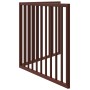 Puerta para perros plegable 2 paneles madera álamo marrón 160cm by , Dog kennels and fences - Ref: Foro24-352200, Price: 35,7...