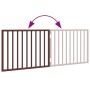 Puerta para perros plegable 2 paneles madera álamo marrón 160cm by , Dog kennels and fences - Ref: Foro24-352200, Price: 35,7...