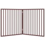 Puerta para perros plegable 2 paneles madera álamo marrón 160cm by , Dog kennels and fences - Ref: Foro24-352202, Price: 44,7...